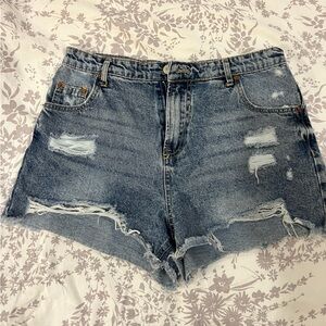 Love Tree Distressed Blue Denim Shorts